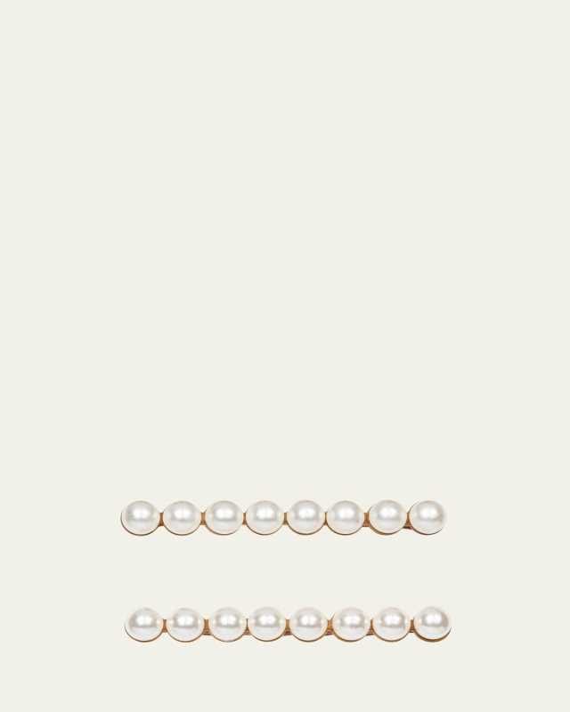 Gracie Glass Pearl Bobby Pins, Set of 2